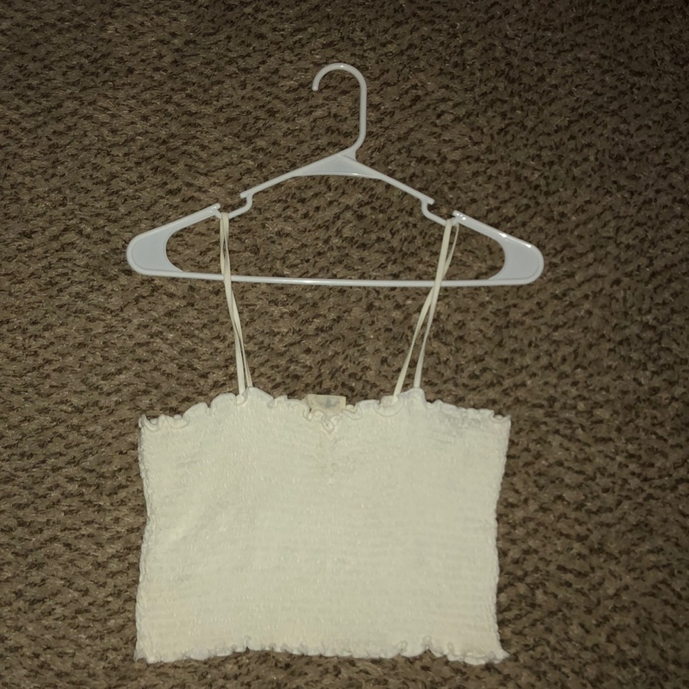 White crop/tube top